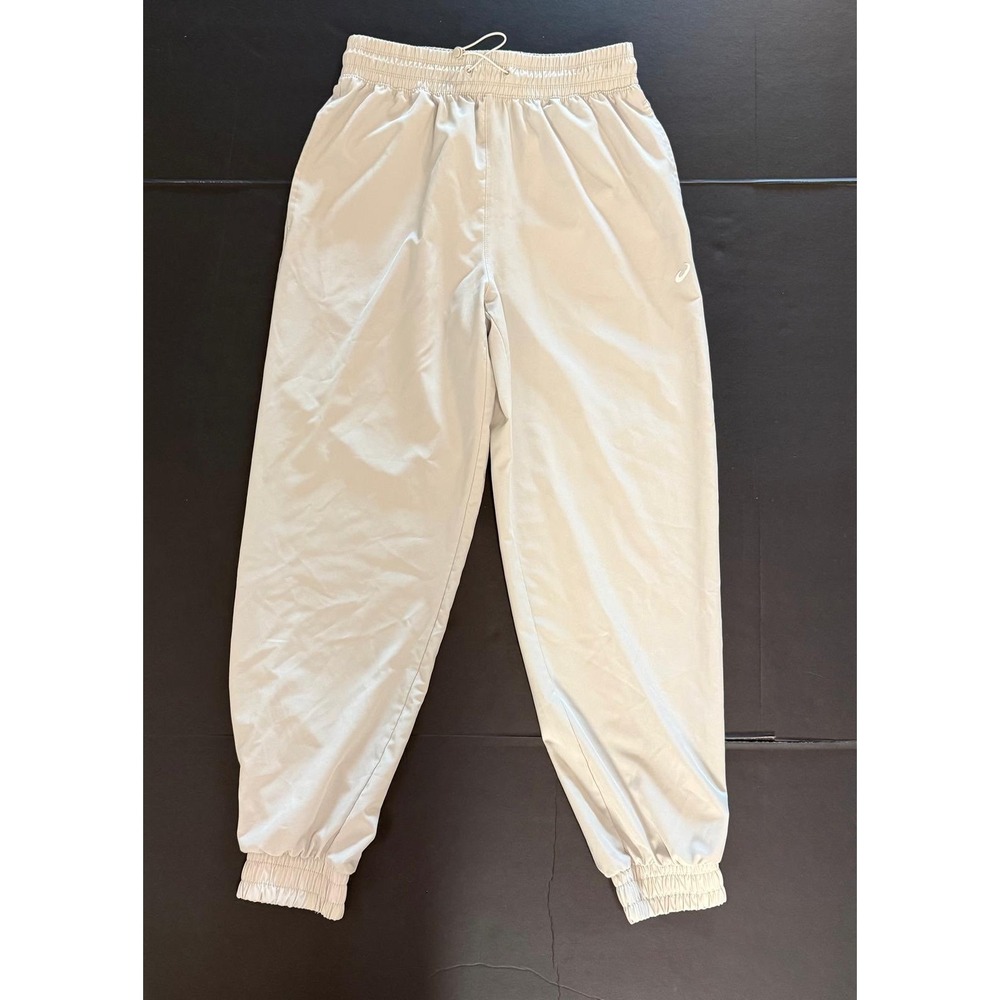 Asics Womens Light Gray Activewear Joggers Elastic Waist Drawstring Size S